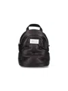 Maison Margiela Quilted Leather Mini Backpack With Front Pocket In Black