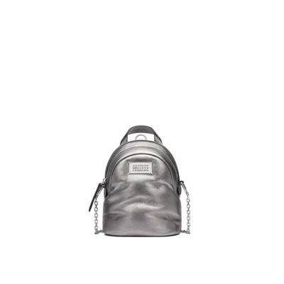 Maison Margiela Glam Slam Backpack Unisex Metallic Grey