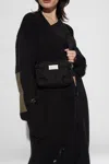 Maison Margiela Glam Slam Canvas Belt Bag With Logo In Black