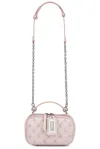 Maison Margiela 'glam Slam' Pink Handbag With Logo Plate And Quilted Design