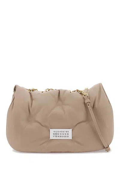 Maison Margiela Glam Slam Chain Shoulder Bag In Beige