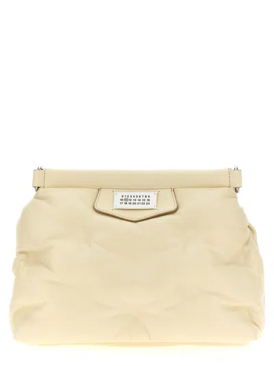 Maison Margiela Ivory Nappa Leather Small Glam Slam Classique Crossbody Bag In Neutral