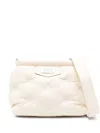 Maison Margiela Quilted White Shoulder Bag With Plush Texture In White