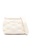 Maison Margiela Quilted White Shoulder Bag With Plush Texture In White