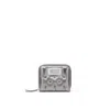 Maison Margiela Glam Slam Embroidered Wallet Unisex Metallic Grey
