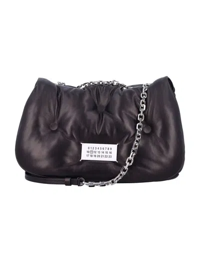 Maison Margiela Compact Quilted Shoulder Bag In Black