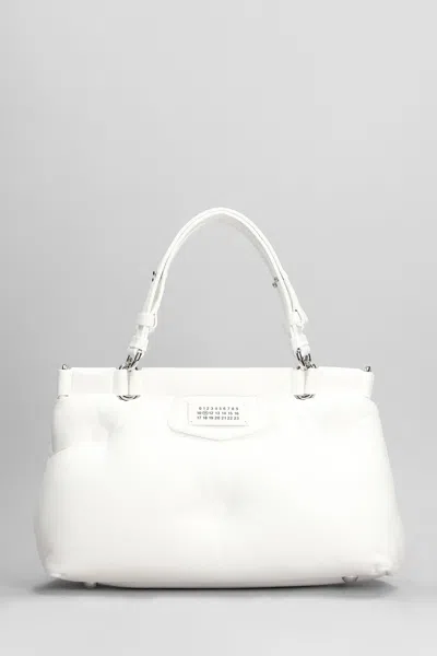Maison Margiela Glam Slam Hand Bag In White Leather