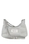 Maison Margiela Women Ice Nappa Leather Micro Glam Slam Hobo Shoulder Bag In Gray