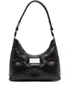 Maison Margiela Black Nappa Leather Small Glam Slam Hobo Shoulder Bag In Black