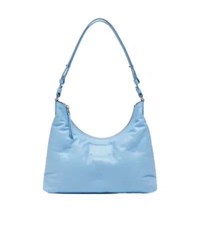 Maison Margiela Small Leather Shoulder Bag In Blue