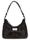 Maison Margiela Black Nappa Leather Small Glam Slam Hobo Shoulder Bag In Black