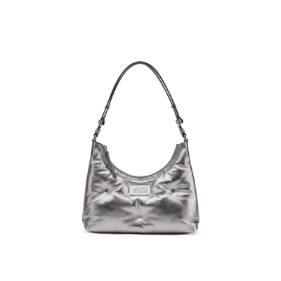 Maison Margiela Glam Slam Hobo Small Unisex Metallic Grey