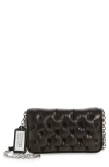Maison Margiela Glam Slam Leather Wallet On A Chain In Black