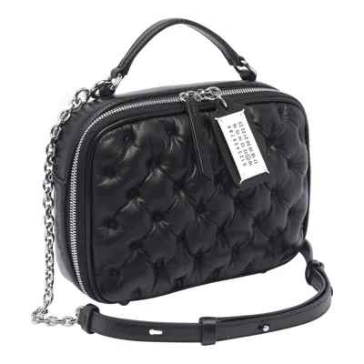 Maison Margiela Quilted Shoulder Bag Removable Strap In Black