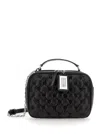 Maison Margiela 'glam Slam Medium' Black Shoulder Bag With Quilted Design And Logo Tag