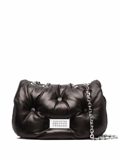 Maison Margiela Glam Slam Flap Medium Shoulder Bag In Black