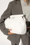 Maison Margiela Glam Slam Medium Quilted Leather Shoulder Bag In White