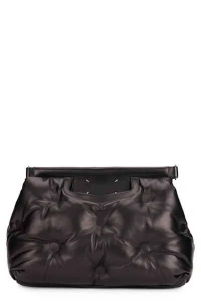 Maison Margiela Glam Slam Mini Clutch With Glossy Finish In Brown