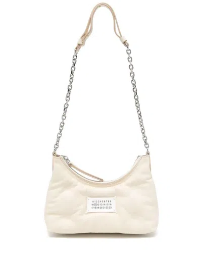 Maison Margiela Glam Slam Mini Leather Shoulder Bag In Sand