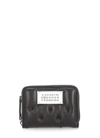 Maison Margiela Glam Slam Pebbled Small Wallet In Black