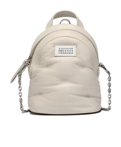 Maison Margiela Glam Slam Quilted Backpack In Gray