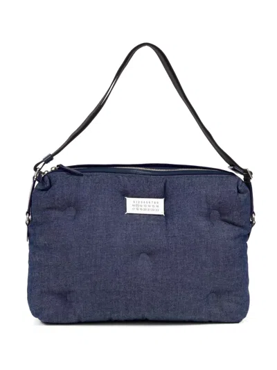 Maison Margiela Glam Slam Quilted Laptop Bag In Blue