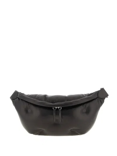 Maison Margiela Glam Slam Quilted Leather Belt Bag In Black