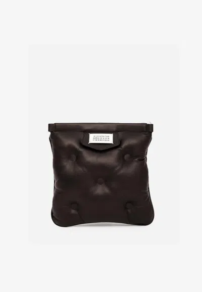 Maison Margiela Glam Slam Quilted Leather Flat Shoulder Bag In Brown