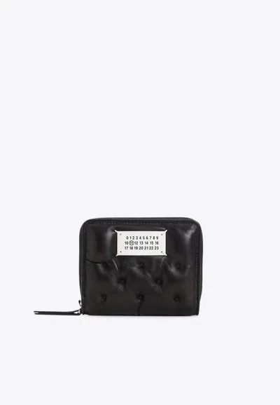 Maison Margiela Glam Slam Quilted Leather Wallet In Black