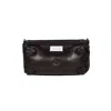 Maison Margiela Glam Slam Red Carpet Black Leather Clutch In Black