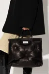 Maison Margiela Medium Glam Slam Leather Shopping Bag In Black