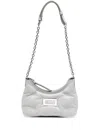 Maison Margiela Women Ice Nappa Leather Micro Glam Slam Hobo Shoulder Bag In 灰色