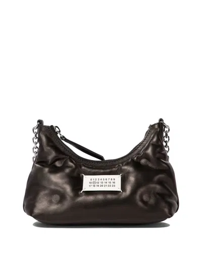 Maison Margiela 'glam Slam Hobo Micro' Shoulder Bag In Black