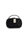 Maison Margiela 'glam Slam' Small Black Leather Crossbody Bag Women