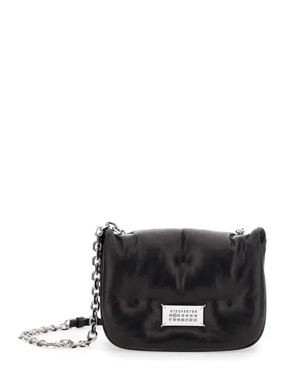 Maison Margiela Compact Quilted Shoulder Bag In Black