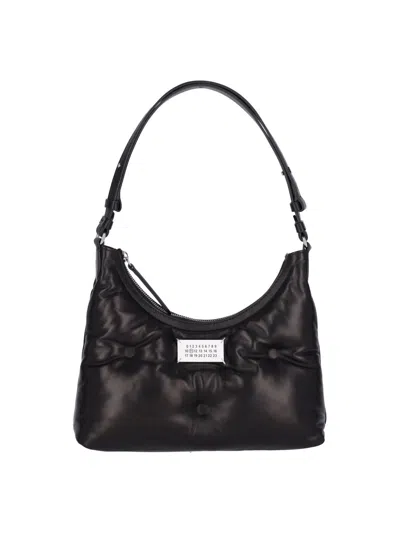 Maison Margiela 'glam Slam' Small Hobo Bag In Black