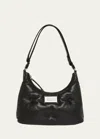 Maison Margiela Glam Slam Small Puffy Leather Shoulder Bag In Black