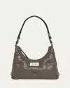 Maison Margiela Glam Slam Small Puffy Leather Shoulder Bag In Elephant