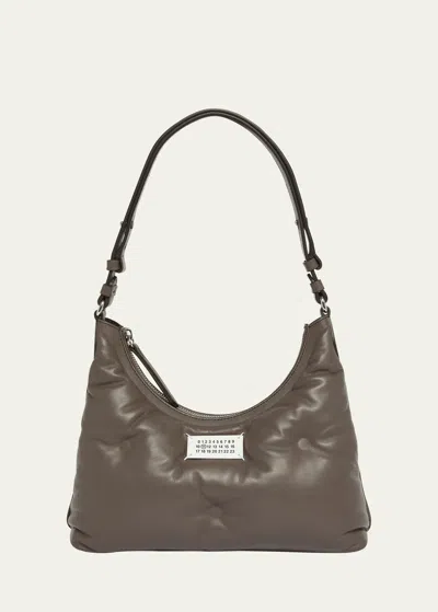 Maison Margiela Glam Slam Small Puffy Leather Shoulder Bag In Elephant