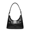 Maison Margiela Black Nappa Leather Small Glam Slam Hobo Shoulder Bag In Black