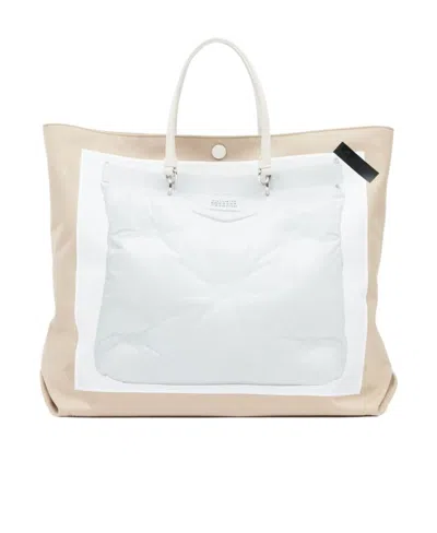 Maison Margiela Glam Slam Trompe L'oeil-print Tote Bag In White