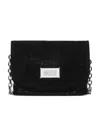 Maison Margiela Glam Slam Velvet Crossbody Bag In Black