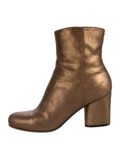Pre-owned Maison Margiela Glitter Boots In Gold