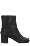 Maison Margiela Split Toe Leather Mid-calf Boots In Black