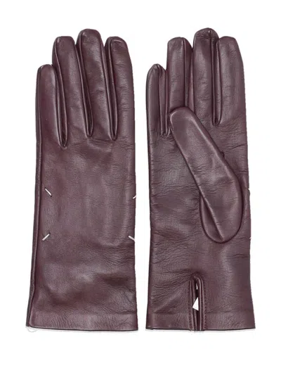 Maison Margiela Gloves In Purple