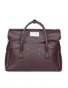 Maison Margiela Goatskin Handbag In Burgundy