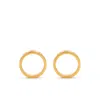 Maison Margiela Numbers Engraved Circle Earrings In Gold