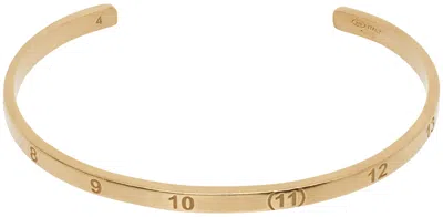 Maison Margiela Gold Logo Bracelet In 950 Yellow Gold Plat