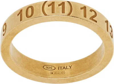 Maison Margiela Gold Number Reference Ring In 950 Yellow Gold Plat
