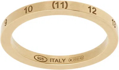 Maison Margiela Gold Numerical Ring In 950 Yellow Gold Plat
